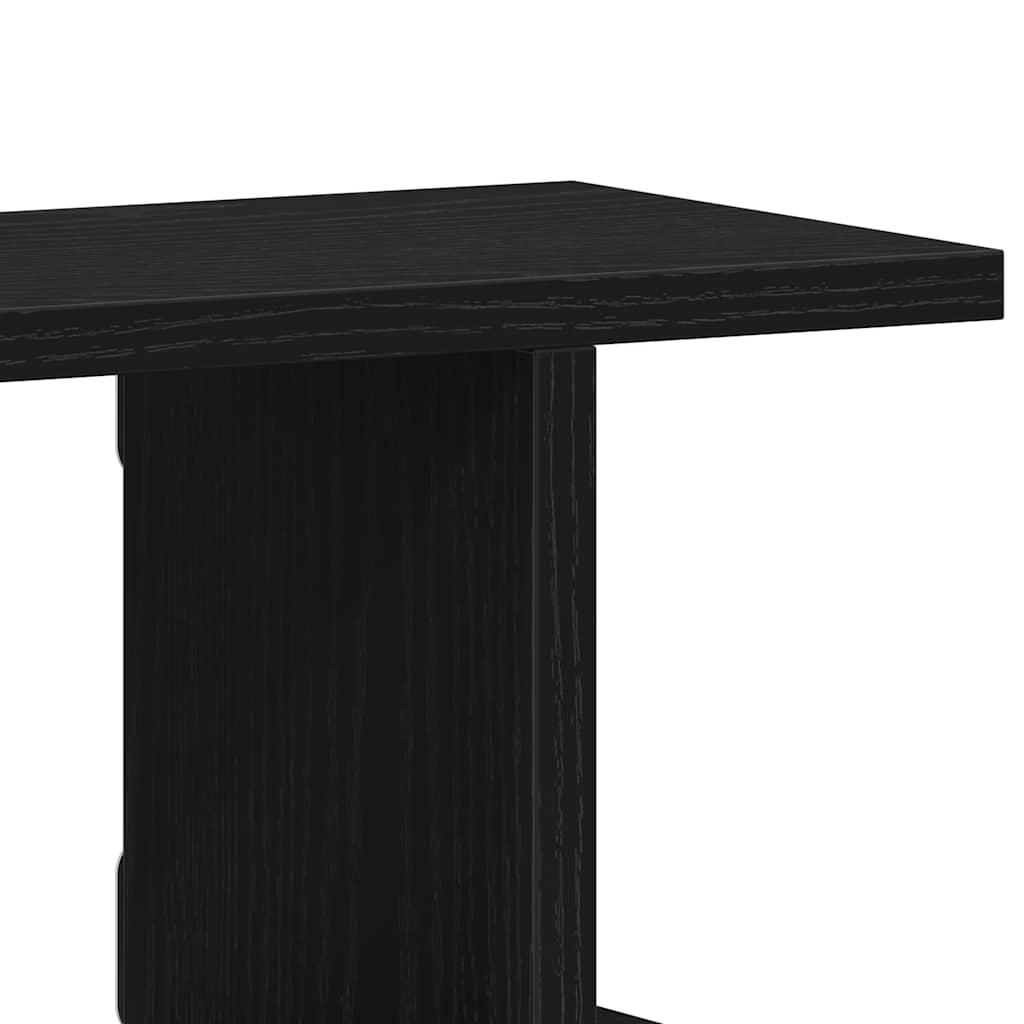 Wall Shelves 2 pcs Black Oak 90x18x20 cm Engineered Wood