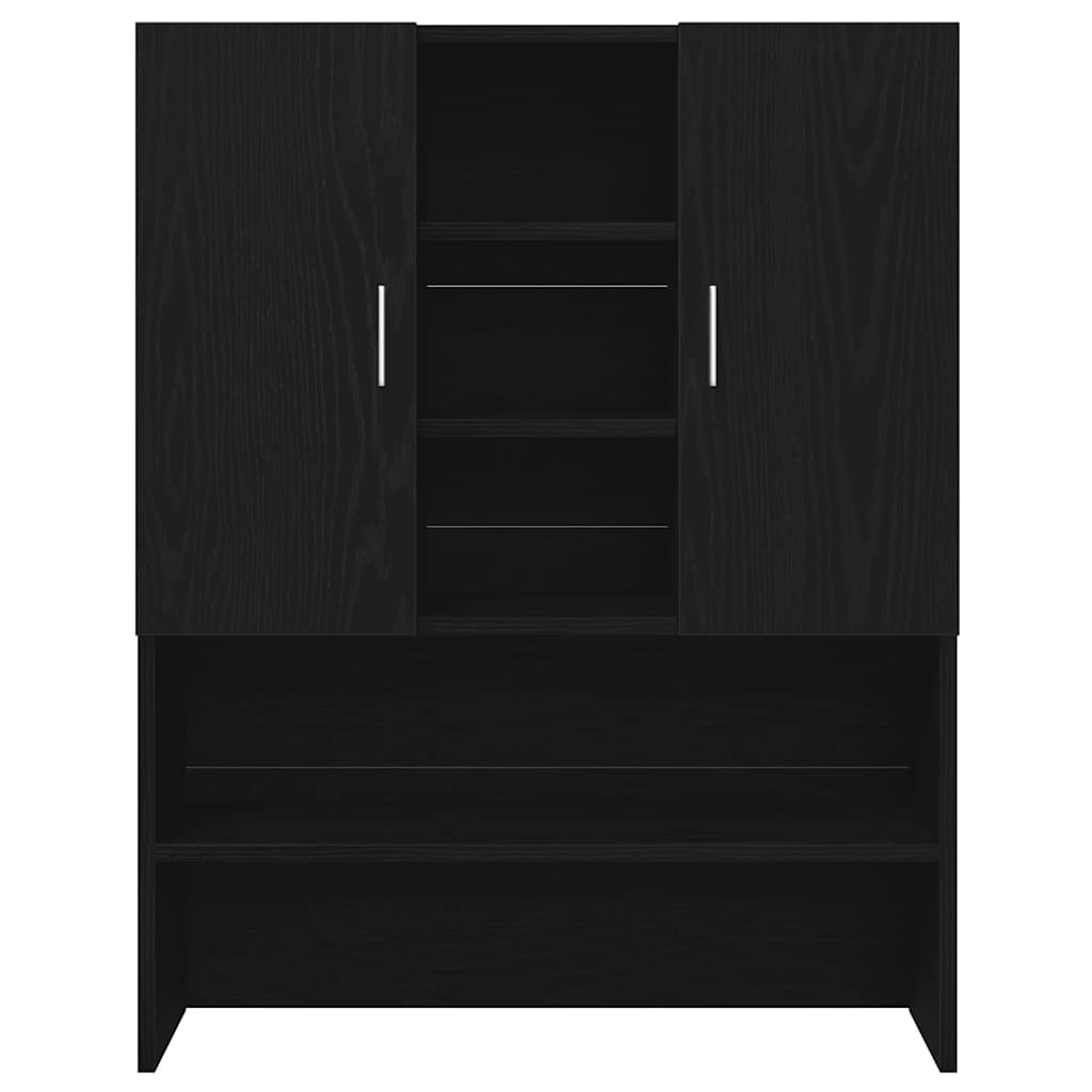 Washing Machine Cabinet Black Oak 70,5x25,5x90 cm