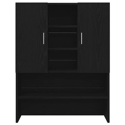 Washing Machine Cabinet Black Oak 70,5x25,5x90 cm