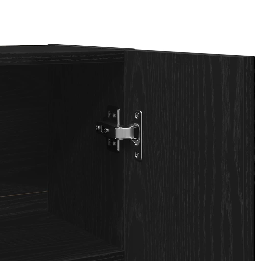 Washing Machine Cabinet Black Oak 70,5x25,5x90 cm