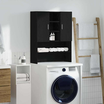 Washing Machine Cabinet Black Oak 70,5x25,5x90 cm