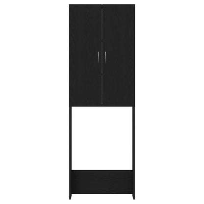 Washing Machine Cabinet Black Oak 64x25.5x190 cm