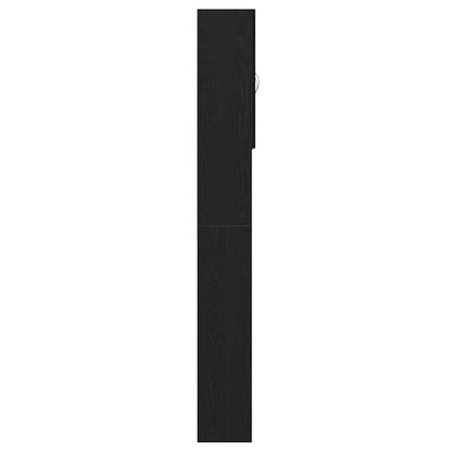 Washing Machine Cabinet Black Oak 64x25.5x190 cm