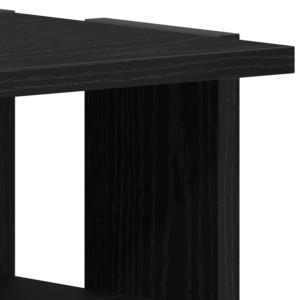 Shoe Cabinets 2 pcs Black Oak 25x27x102 cm Engineered Wood
