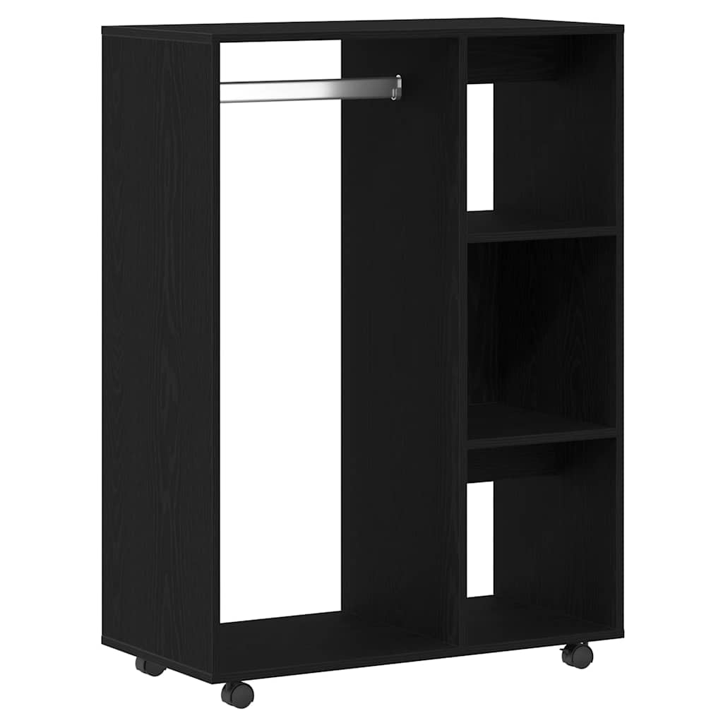 Wardrobe Black Oak 80x40x110 cm Engineered Wood