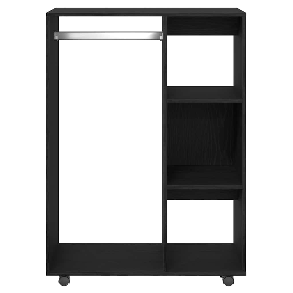 Wardrobe Black Oak 80x40x110 cm Engineered Wood