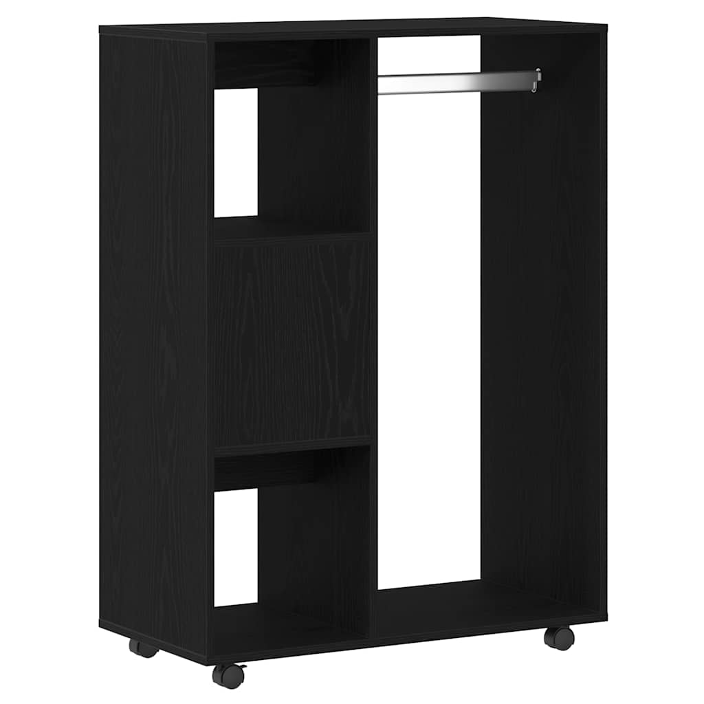 Wardrobe Black Oak 80x40x110 cm Engineered Wood