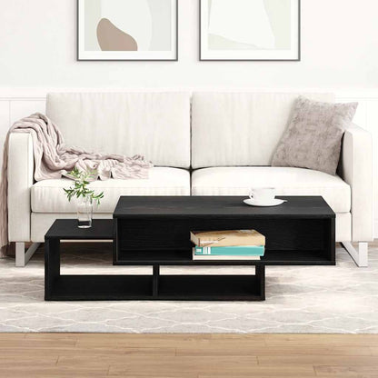 Coffee Table Black Oak 105x55x32 cm Engineered Wood