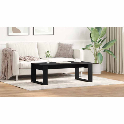 Coffee Table Black Oak 102 x 50 x 35 cm Engineered Wood