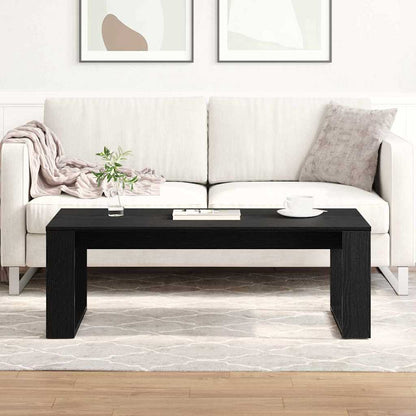 Coffee Table Black Oak 102 x 50 x 35 cm Engineered Wood