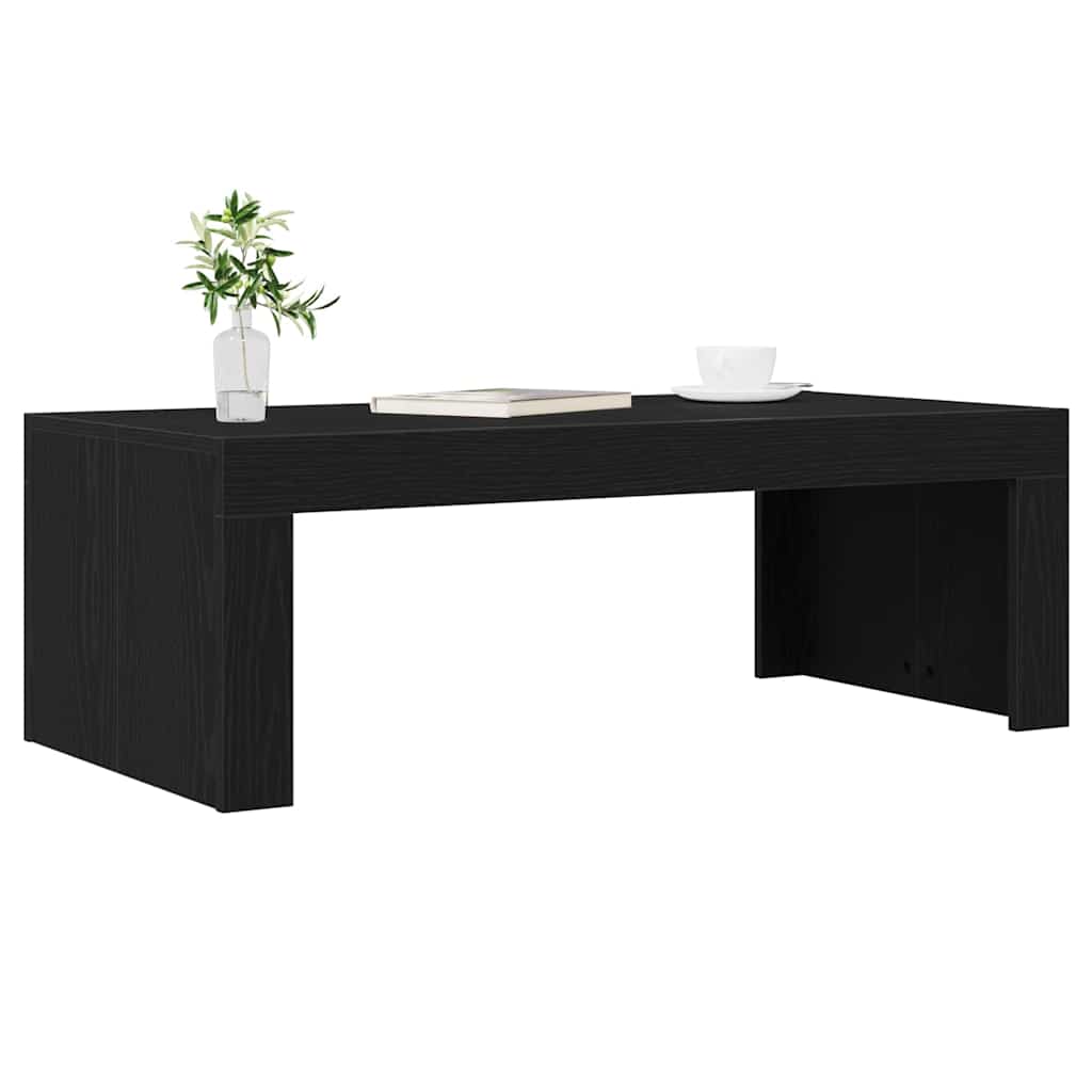 Coffee Table Black Oak 102 x 50 x 35 cm Engineered Wood