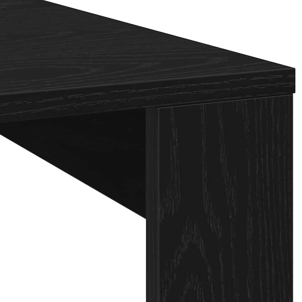 Coffee Table Black Oak 100 x 100 x 35 cm Engineered Wood