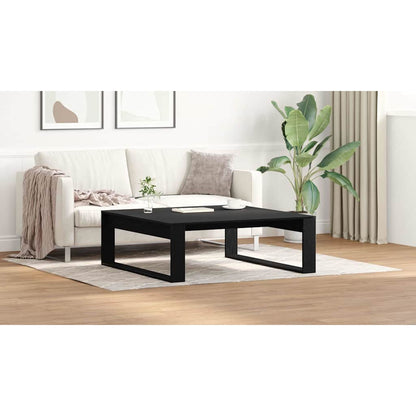 Coffee Table Black Oak 100 x 100 x 35 cm Engineered Wood