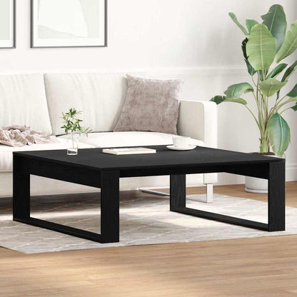 Coffee Table Black Oak 100 x 100 x 35 cm Engineered Wood
