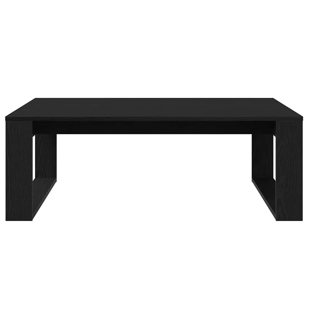 Coffee Table Black Oak 100 x 100 x 35 cm Engineered Wood
