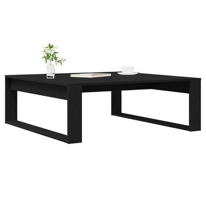 Coffee Table Black Oak 100 x 100 x 35 cm Engineered Wood