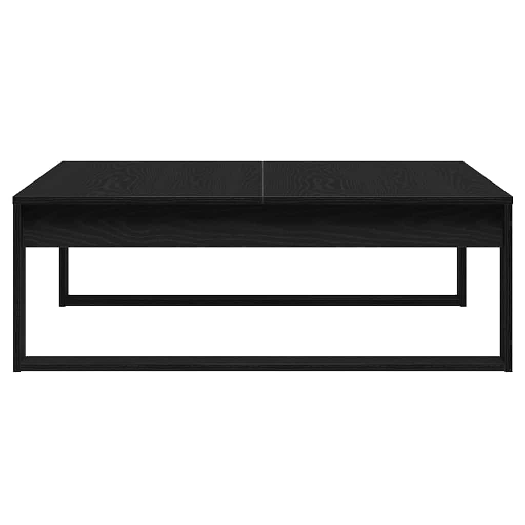Coffee Table Black Oak 100 x 100 x 35 cm Engineered Wood