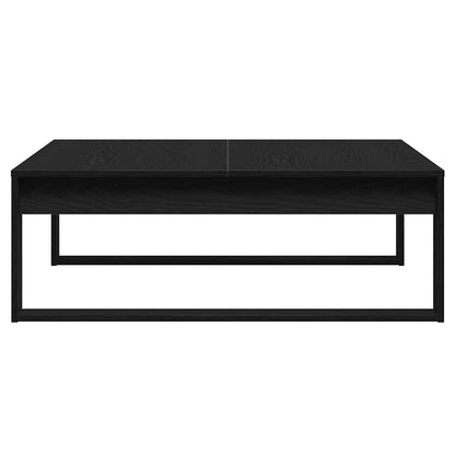 Coffee Table Black Oak 100 x 100 x 35 cm Engineered Wood
