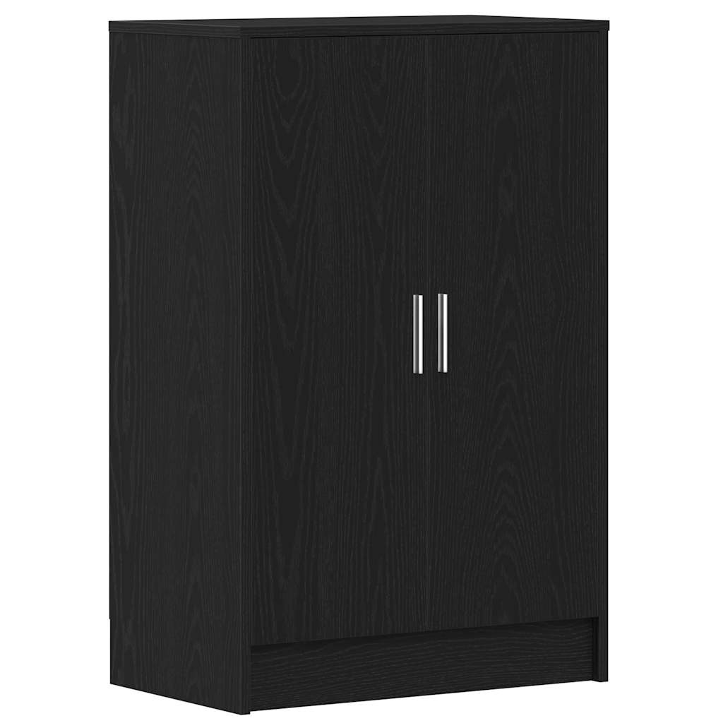 Shoe Cabinet 60 x 35 x 92 cm Engineered Wood Black Oak