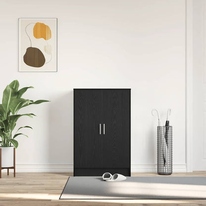 Shoe Cabinet 60 x 35 x 92 cm Engineered Wood Black Oak