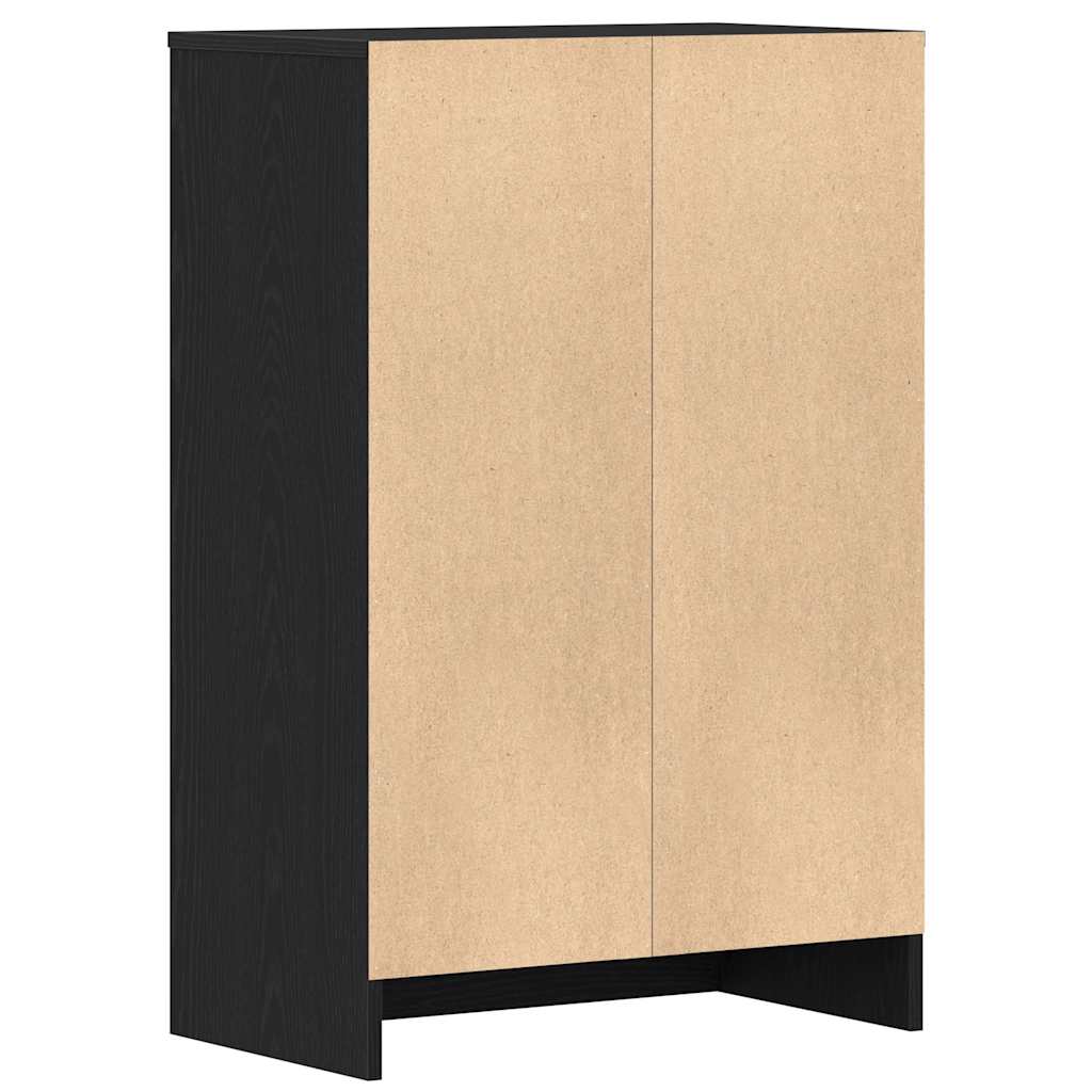 Shoe Cabinet 60 x 35 x 92 cm Engineered Wood Black Oak