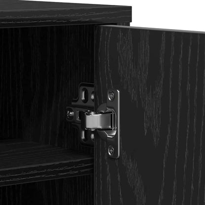 Shoe Cabinet 60 x 35 x 92 cm Engineered Wood Black Oak
