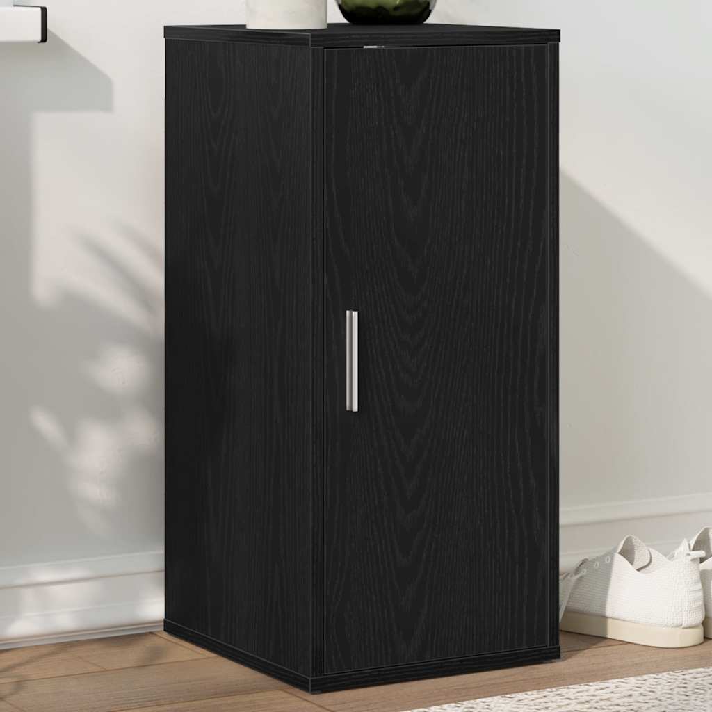 Shoe Cabinet Black Oak 32x35x70 cm Engineered Wood
