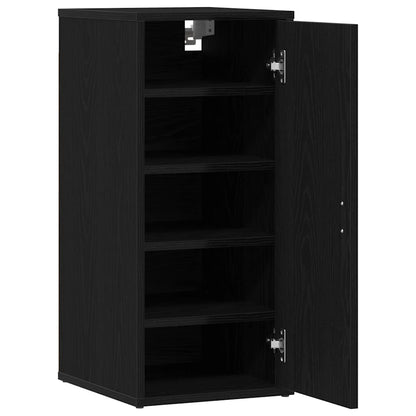 Shoe Cabinet Black Oak 32x35x70 cm Engineered Wood