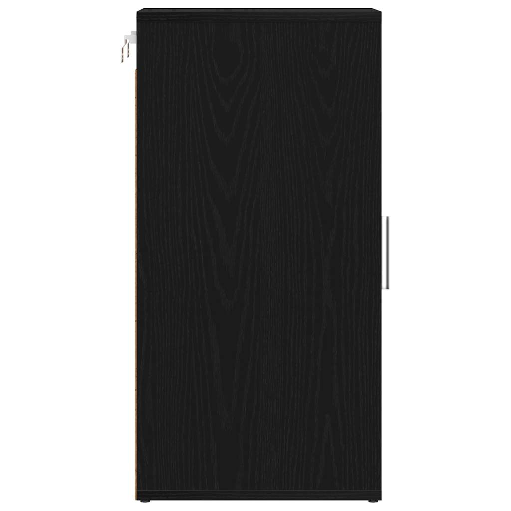 Shoe Cabinet Black Oak 32x35x70 cm Engineered Wood