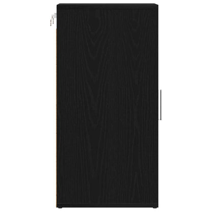 Shoe Cabinet Black Oak 32x35x70 cm Engineered Wood
