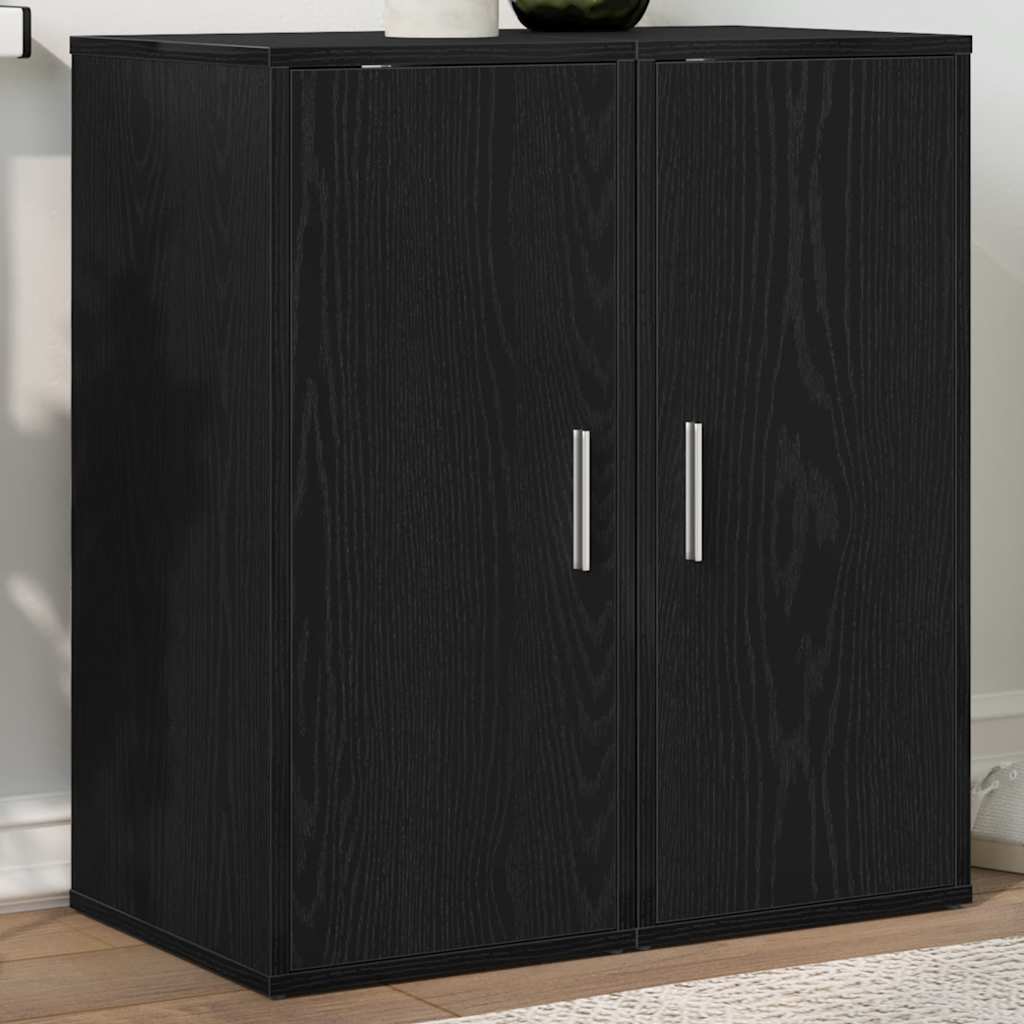 Shoe Cabinets 2 pcs Black Oak 32x35x70 cm Engineered Wood