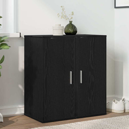 Shoe Cabinets 2 pcs Black Oak 32x35x70 cm Engineered Wood