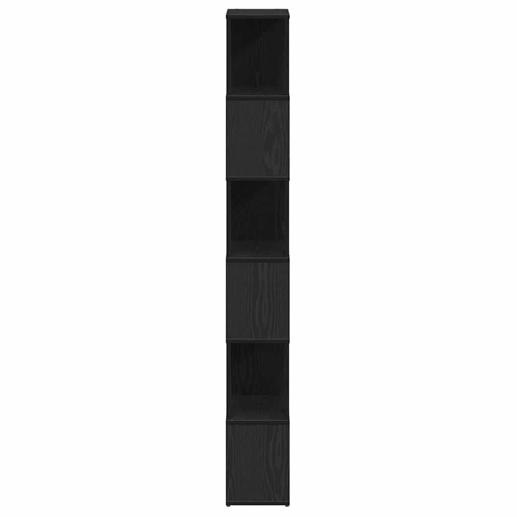 Book Cabinet/Room Divider Black Oak 60x24x186 cm