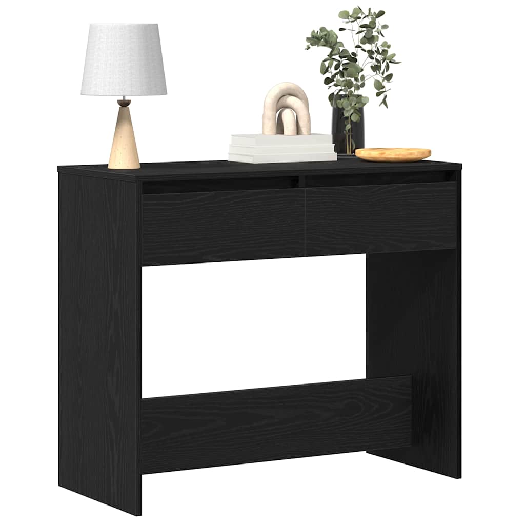 Console Table Black Oak 89x41x76,5 cm Engineered Wood