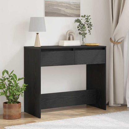 Console Table Black Oak 89x41x76,5 cm Engineered Wood