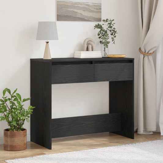 Console Table Black Oak 89x41x76,5 cm Engineered Wood