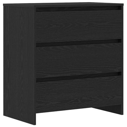 Sideboard Black Oak 70x41x75 cm Engineered Wood