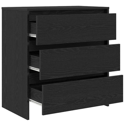 Sideboard Black Oak 70x41x75 cm Engineered Wood
