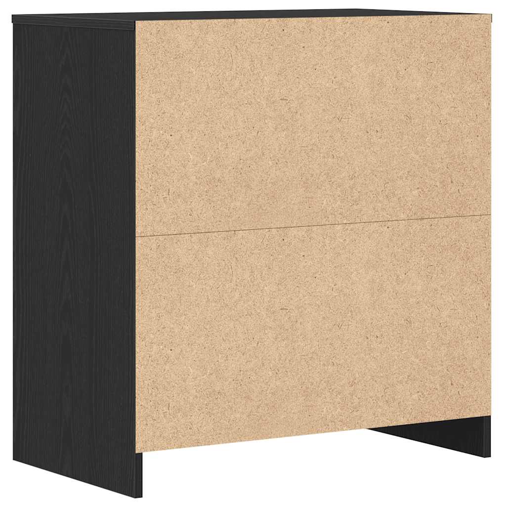 Sideboard Black Oak 70x41x75 cm Engineered Wood