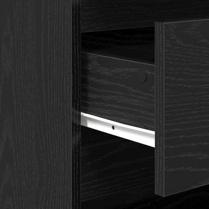 Sideboard Black Oak 70x41x75 cm Engineered Wood