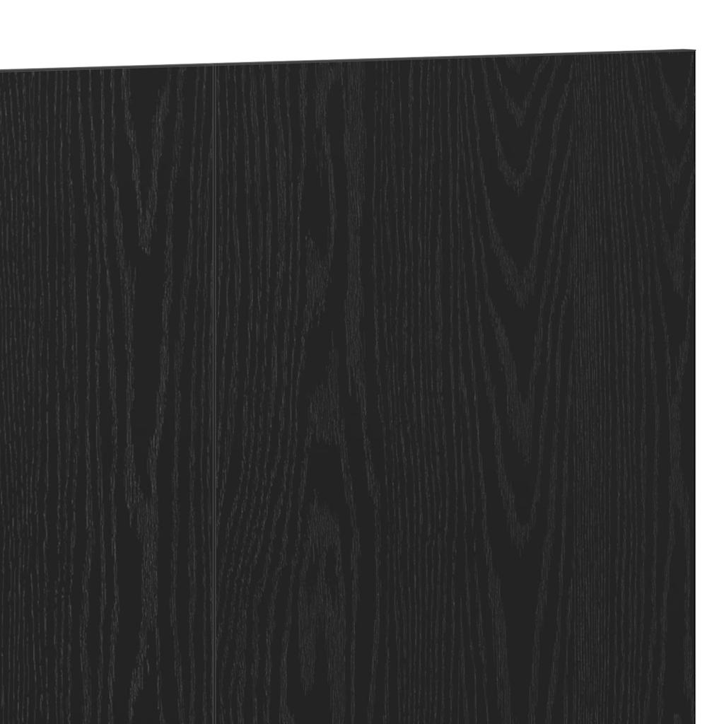 Bed Headboard Black Oak 240 x 1.5 x 80.5 cm Engineered Wood