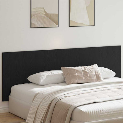 Bed Headboard Black Oak 240 x 1.5 x 80.5 cm Engineered Wood