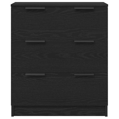 Sideboard with Drawer Black Oak 60 x 30 x 70 cm Engineered Wood