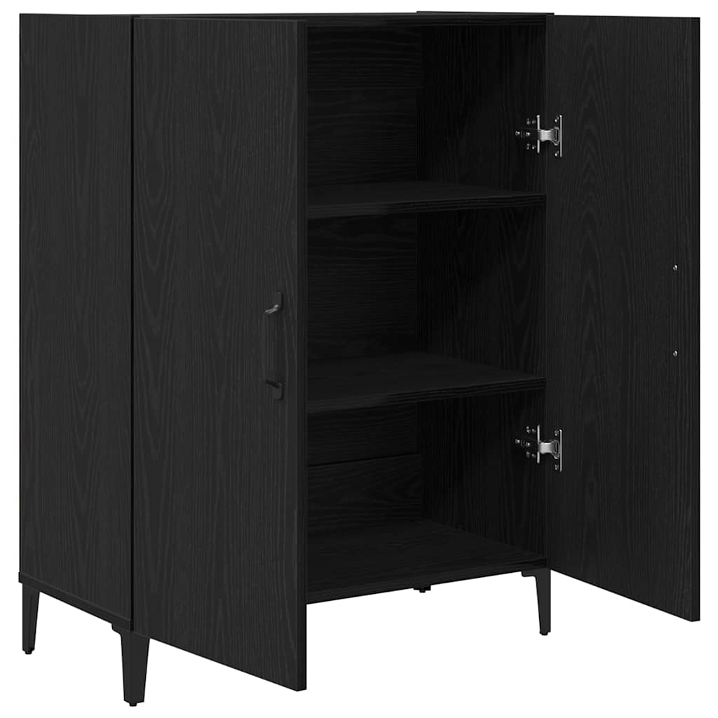 Sideboard Black Oak 69.5x34x90 cm Engineered Wood