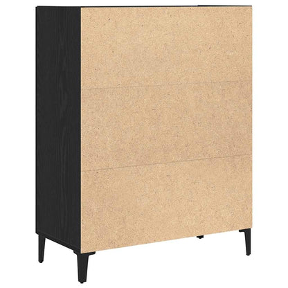 Sideboard Black Oak 69.5x34x90 cm Engineered Wood