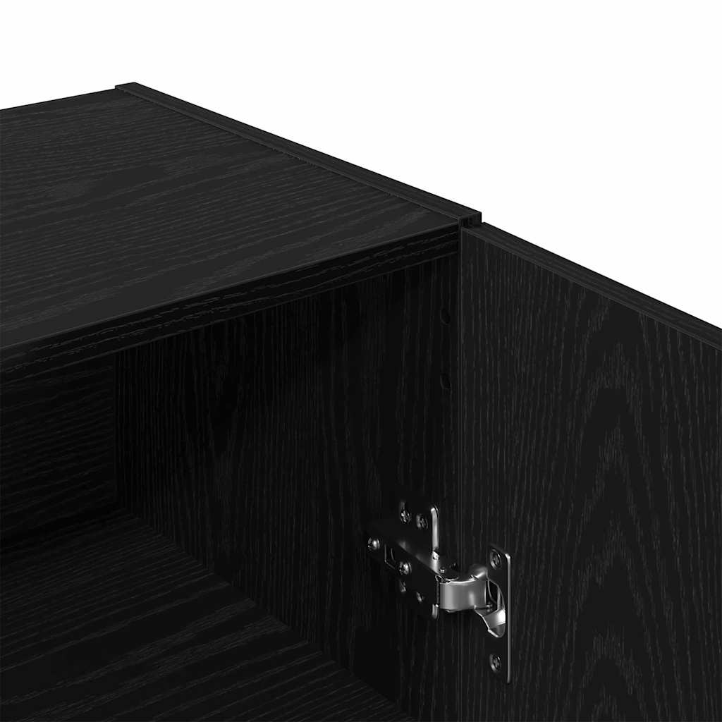 Sideboard Black Oak 100x36x60 cm Engineered Wood