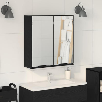Mirror Cabinet Black Oak 64 x 20 x 67 cm Engineered Wood