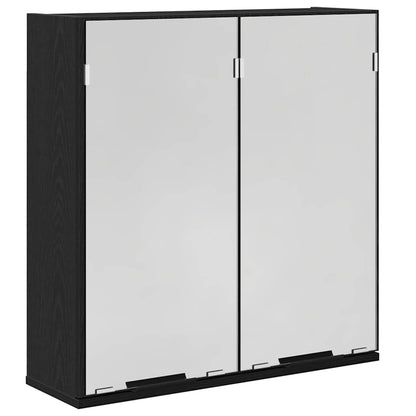 Mirror Cabinet Black Oak 64 x 20 x 67 cm Engineered Wood
