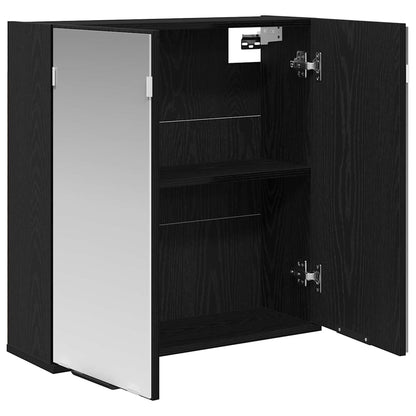 Mirror Cabinet Black Oak 64 x 20 x 67 cm Engineered Wood