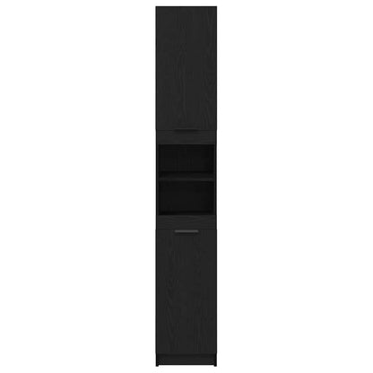 Bathroom Cabinet Black oak 32 x 34 x 188.5 cm Engineered Wood
